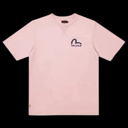 Palace x Evisu Seagull T-Shirt 'Pink Nectar'