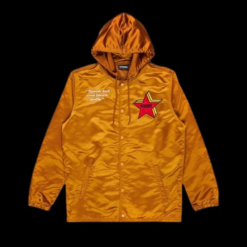 Pleasures Berlin Satin Coaches Jacket 'Caramel'