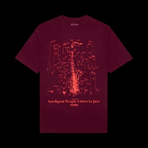Pleasures Saxophone Tee 'Burgundy'