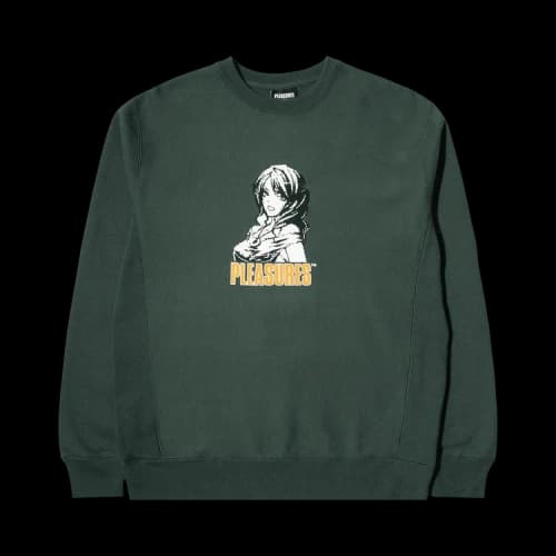 Pleasures Heroine Premium Crewneck 'Alpine Green'