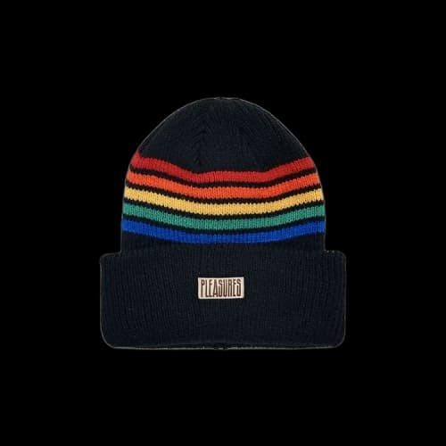 Pleasures Island Striped Beanie 'Black'