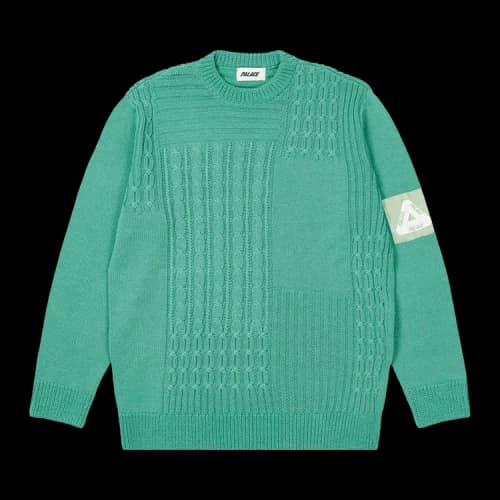 Palace Cable Patchwork Knit 'Mint'
