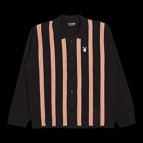 Pleasures x Playboy Club Woven Cardigan Sweater 'Black'