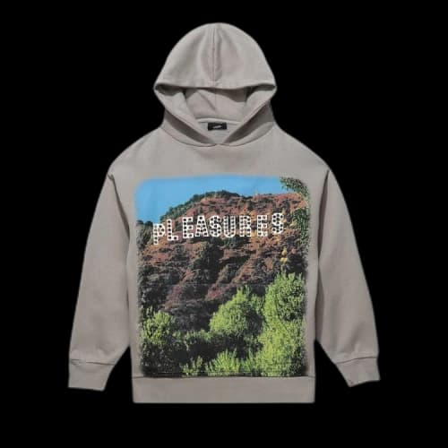 Pleasures Pleasurewood Studded Hoodie 'Silver'