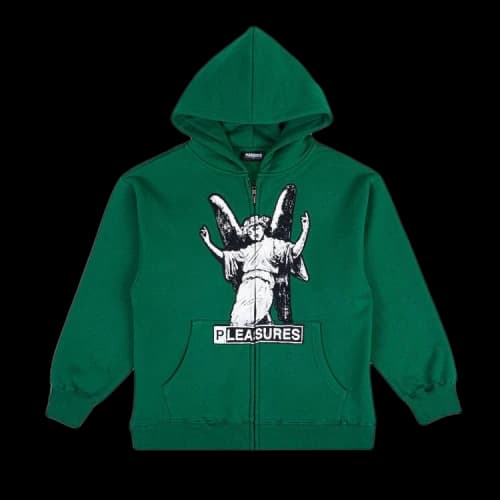 Pleasures Fetish Zip Hoodie 'Green'