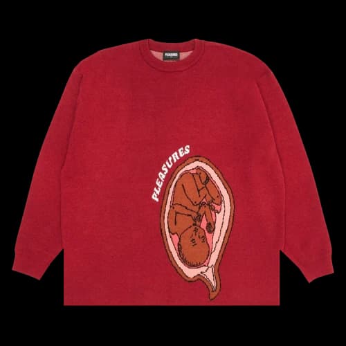 Pleasures Utero Jaquard Sweater 'Maroon'