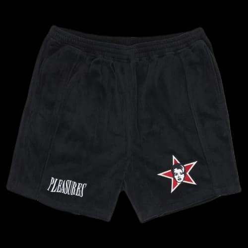 Pleasures Party Animal Velour Shorts 'Black'