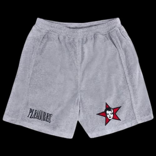 Pleasures Party Animal Velour Shorts 'Grey'