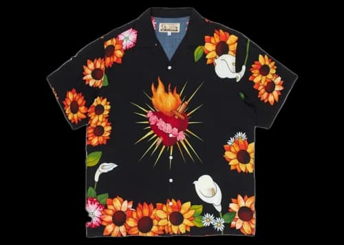 Pleasures Heart Button Down Shirt Black