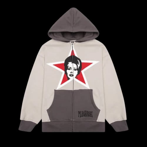 Pleasures Party Animal Zip Hoodie 'Grey'