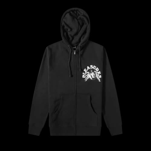 Pleasures Logic Zip Up Hoodie 'Black'