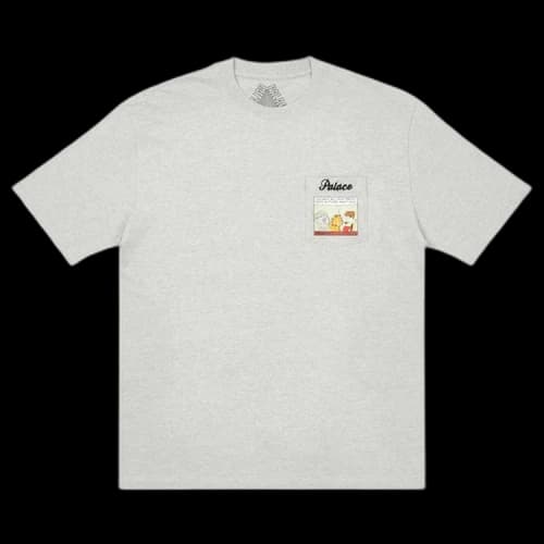 Palace Garfield Pocket T-Shirt 'Grey Marl'