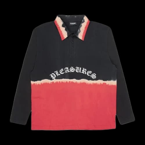Pleasures Crisis Long-Sleeve Polo Shirt 'Black'