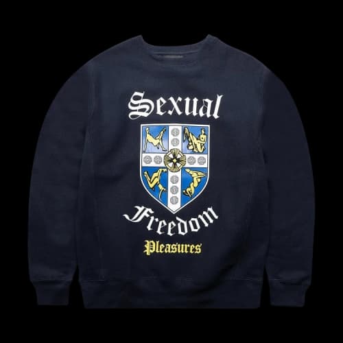 Pleasures Educated Premium Crewneck 'Blue'