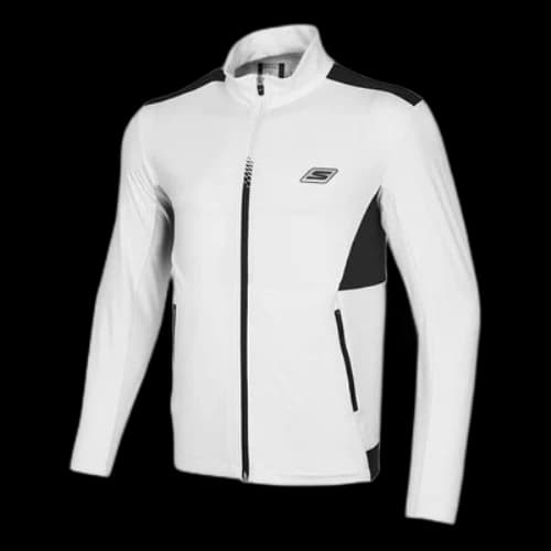 Skechers Letter Printed Woven Sport Jacket 'White Black'