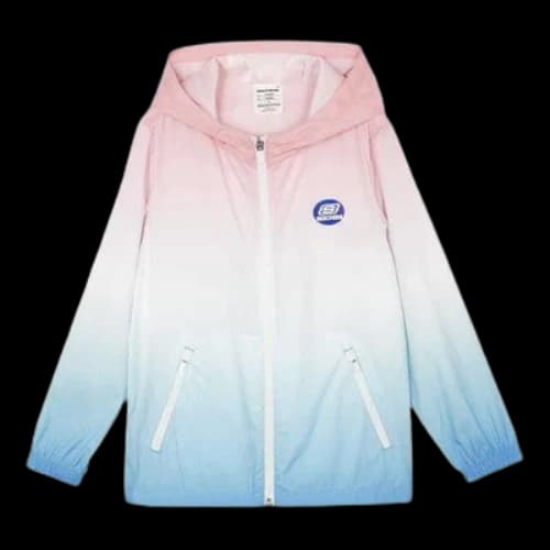 (GS) Skechers Gradient Logo Printed Sun Protection Jacket 'Blue Pink White'