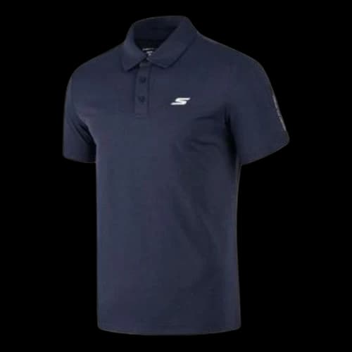 Skechers Logo Printed Polo Shirt 'Teal'