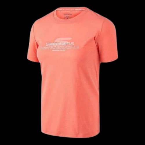 Skechers Logo Short Sleeve Tee 'Red' (Women's)