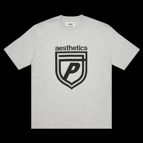 Palace Aesthetics Logo T-Shirt 'Grey Marl'