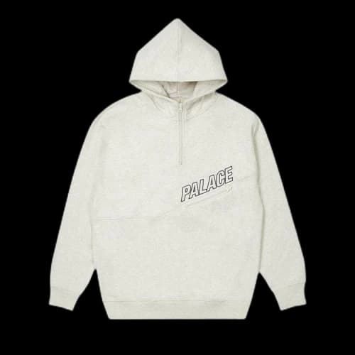Palace Zip Hood 'Grey Marl'