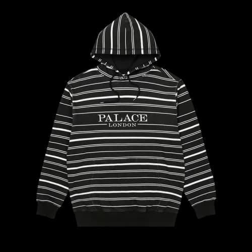 Palace Printed Stripe Hood 'Black'