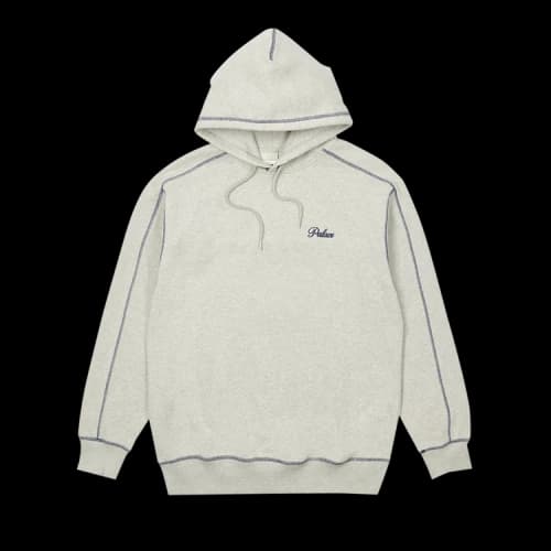 Palace Chain Stitch Hood 'Grey Marl'