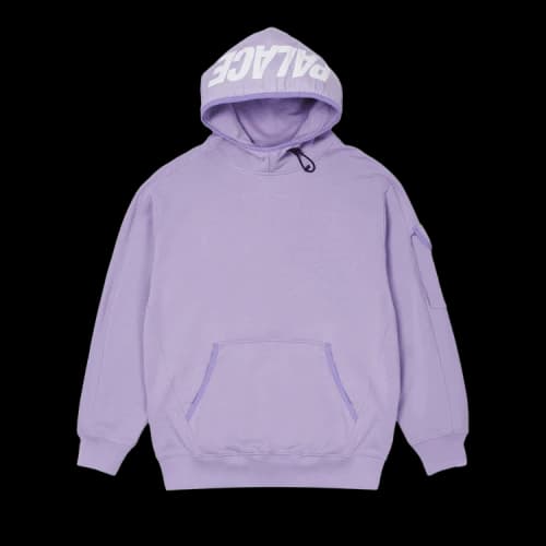 Palace Giant Woven Label Hood 'Lilac'