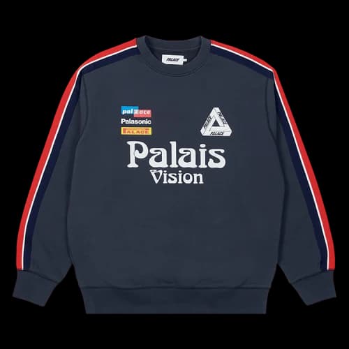 Palace Flag Stripe Crew 'Navy'