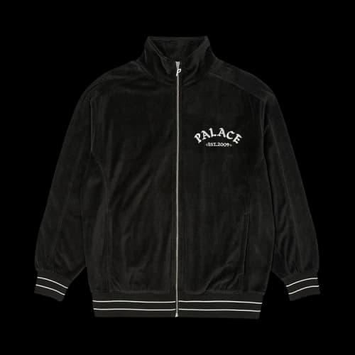 Palace Galore Velour Track Top 'Black'