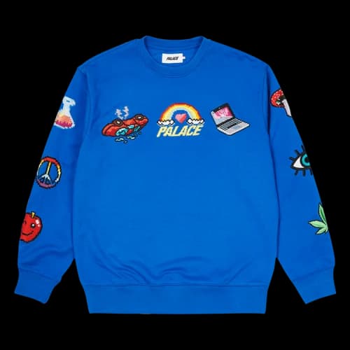 Palace Mixed Media Bitmap Crew 'Blue'