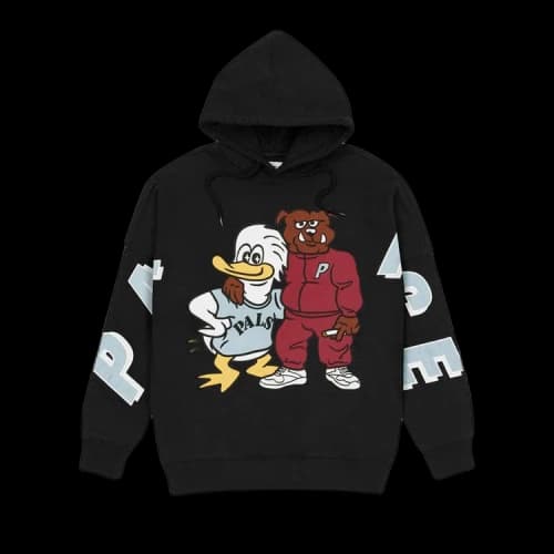 Palace Dog And Duck Drop Shoulder Hood 'Black'