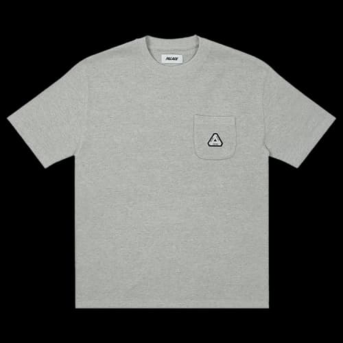 Palace Waffle Overlock T-Shirt 'Grey Marl'