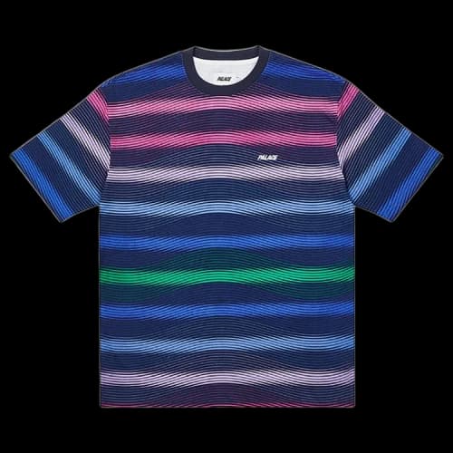 Palace Wavey Stripe T-Shirt 'Navy'