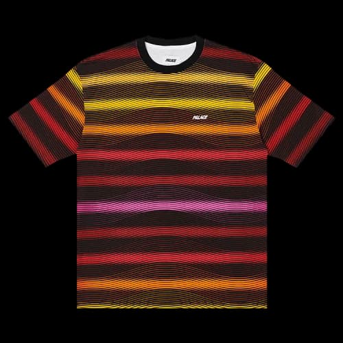 Palace Wavey Stripe T-Shirt 'Black'