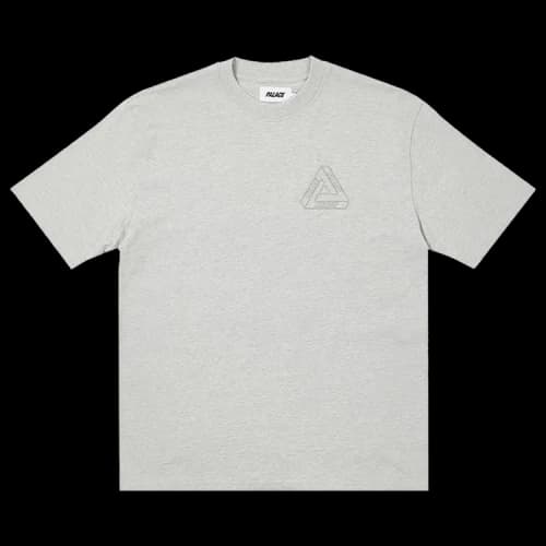 Palace Tri-Ferg Embossed T-Shirt 'Grey Marl'