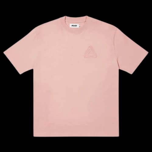 Palace Tri-Ferg Embossed T-Shirt 'Pink'