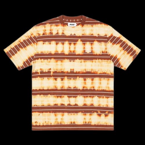 Palace Bleached Stripe T-Shirt 'Brown'