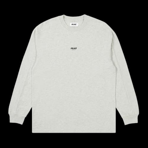 Palace Slub Zig Zag Long-Sleeve 'Grey Marl'