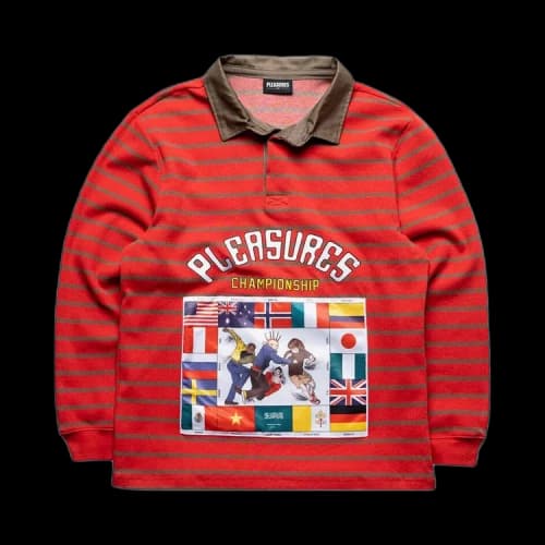 Pleasures Championship Rugby Long-Sleeve 'Red'