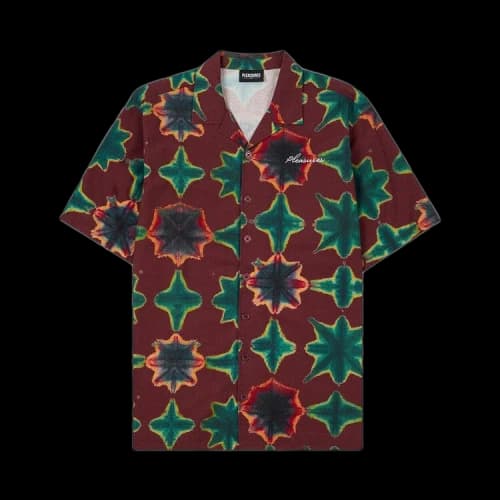 Pleasures Sulfur Short Sleeve Butoon Down Shirt Red