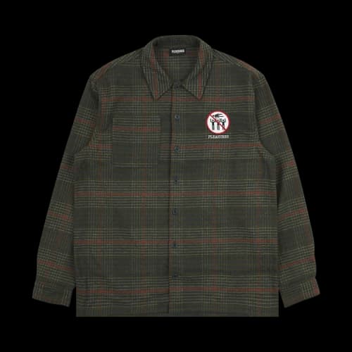 Pleasures Surfing Flannel Overshirt 'Green'