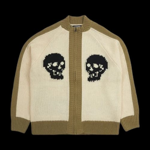 Pleasures Wisdom Zip Cardigan 'Tan'