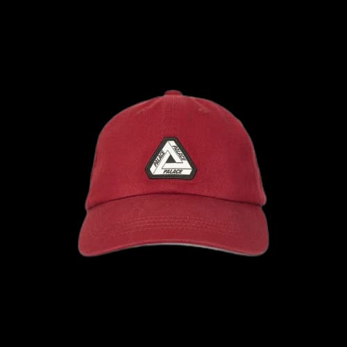 Palace Washed Twill Tri-Ferg 6-Panel 'Burgundy'