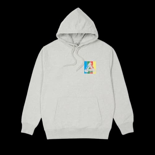 Palace Tri-Emb Hood 'Grey Marl'