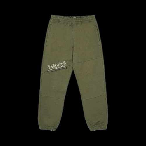 Palace Slant Zip Joggers 'Green'