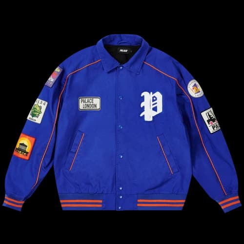 Palace Patches Cotton Bomber 'Royal Blue'