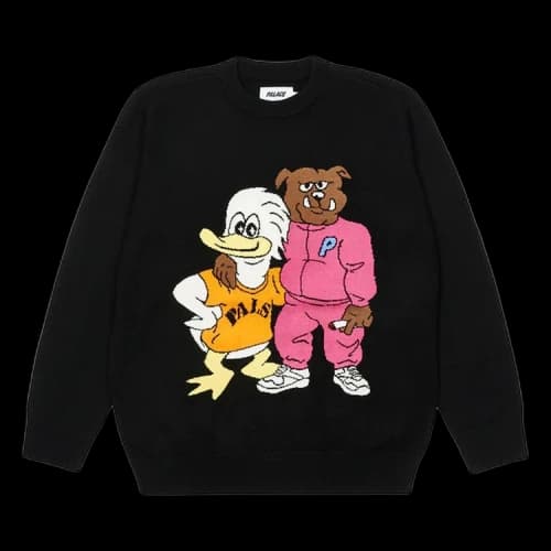 Palace Dog And Duck Knit 'Black'