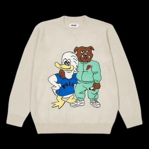 Palace Dog And Duck Knit 'Cream'