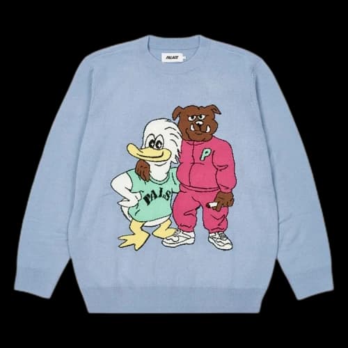 Palace Dog And Duck Knit 'Blue'
