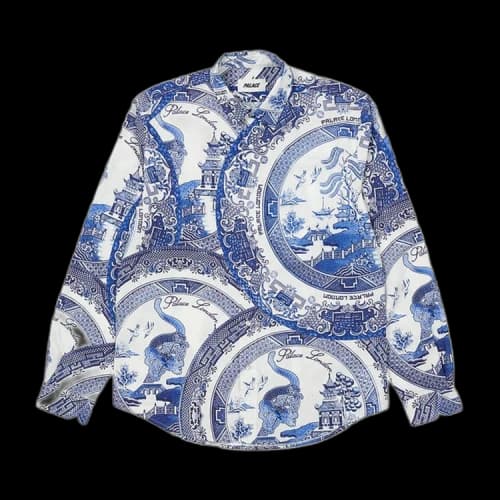 Palace China Plate Shirt 'Navy'